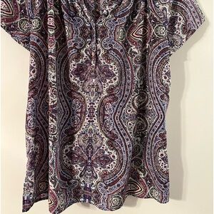 DANA BUCHMAN-Purple Paisley multicolored design-Size XL